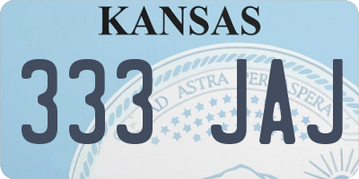 KS license plate 333JAJ