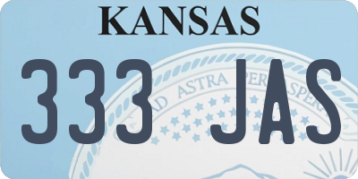 KS license plate 333JAS