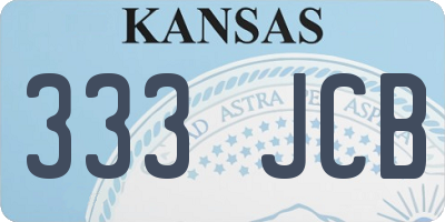 KS license plate 333JCB