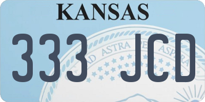 KS license plate 333JCD