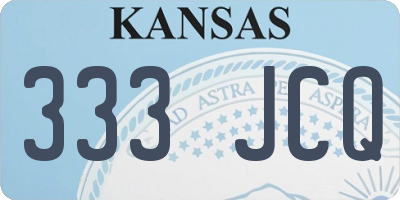 KS license plate 333JCQ