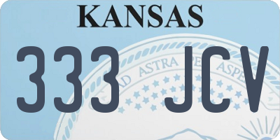 KS license plate 333JCV