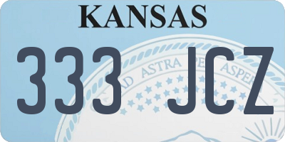 KS license plate 333JCZ