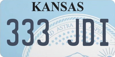 KS license plate 333JDI