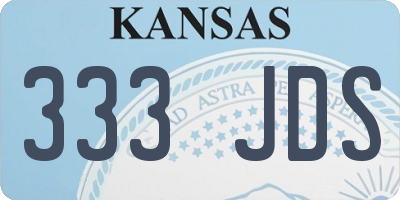 KS license plate 333JDS