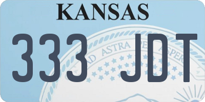 KS license plate 333JDT