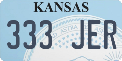 KS license plate 333JER
