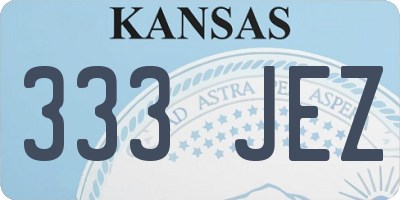 KS license plate 333JEZ