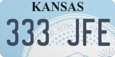 KS license plate 333JFE