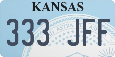 KS license plate 333JFF