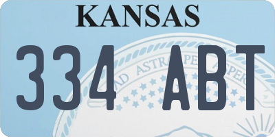 KS license plate 334ABT
