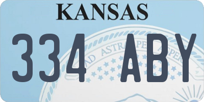 KS license plate 334ABY