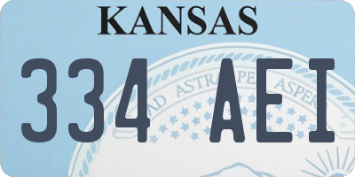 KS license plate 334AEI
