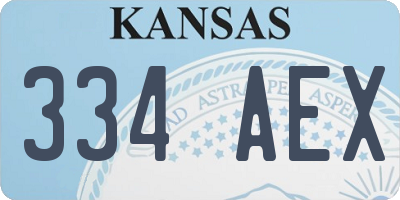 KS license plate 334AEX