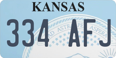 KS license plate 334AFJ