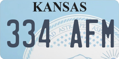 KS license plate 334AFM