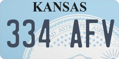 KS license plate 334AFV