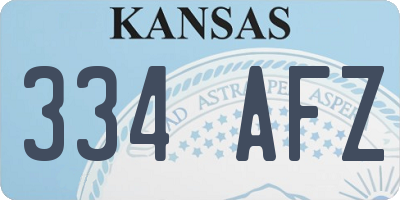 KS license plate 334AFZ
