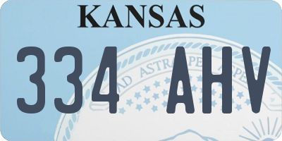 KS license plate 334AHV