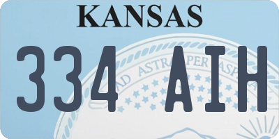 KS license plate 334AIH