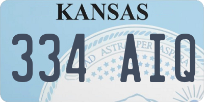 KS license plate 334AIQ