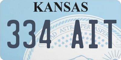 KS license plate 334AIT