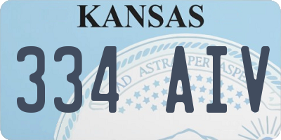 KS license plate 334AIV