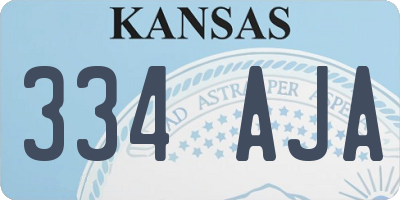 KS license plate 334AJA