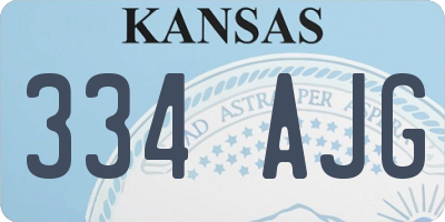 KS license plate 334AJG