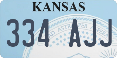 KS license plate 334AJJ