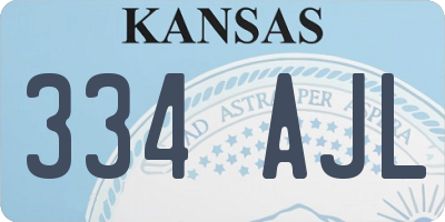 KS license plate 334AJL