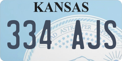 KS license plate 334AJS