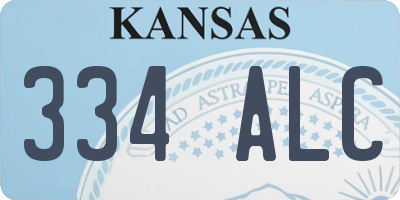 KS license plate 334ALC