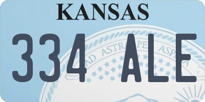 KS license plate 334ALE