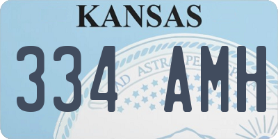 KS license plate 334AMH