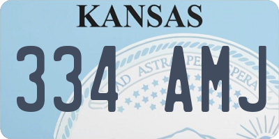 KS license plate 334AMJ