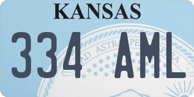 KS license plate 334AML