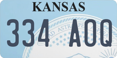 KS license plate 334AOQ