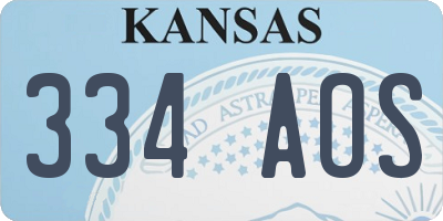 KS license plate 334AOS