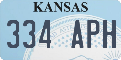 KS license plate 334APH