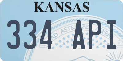 KS license plate 334API