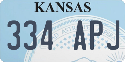 KS license plate 334APJ
