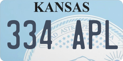 KS license plate 334APL