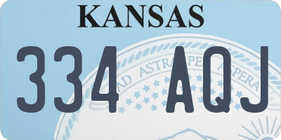 KS license plate 334AQJ