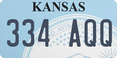 KS license plate 334AQQ
