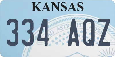 KS license plate 334AQZ