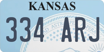 KS license plate 334ARJ
