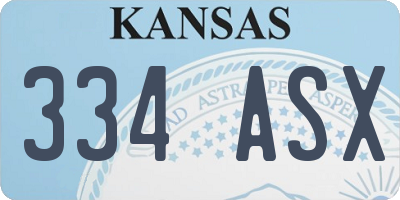 KS license plate 334ASX