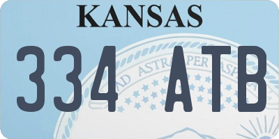 KS license plate 334ATB