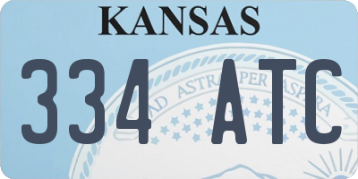 KS license plate 334ATC